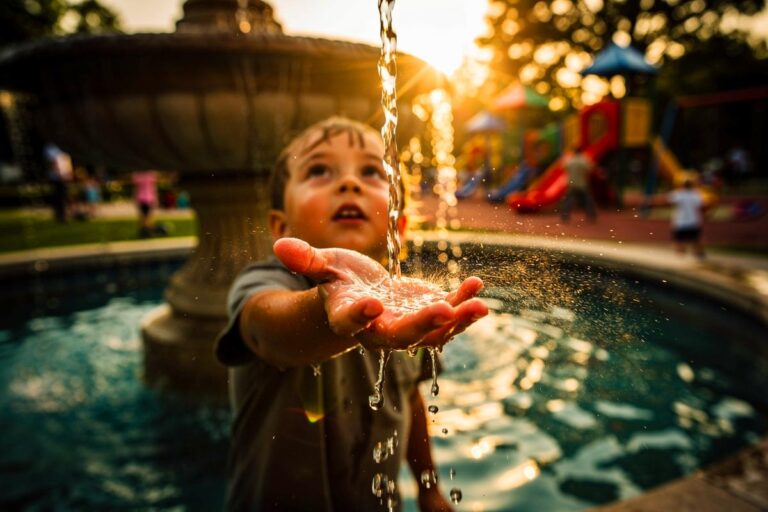 Dlaczego ludzie na placu zabaw kręcą się wokół parkowej fontanny? Psycholodzy wreszcie wyjaśniają