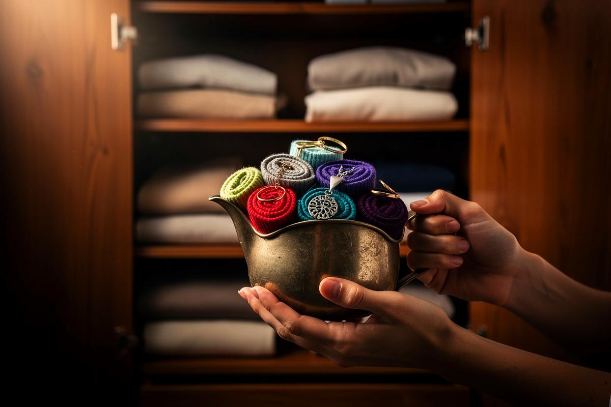 Sprzątanie szafy przy użyciu miarki do herbaty? Eksperci od organizacji domu przysięgają na to